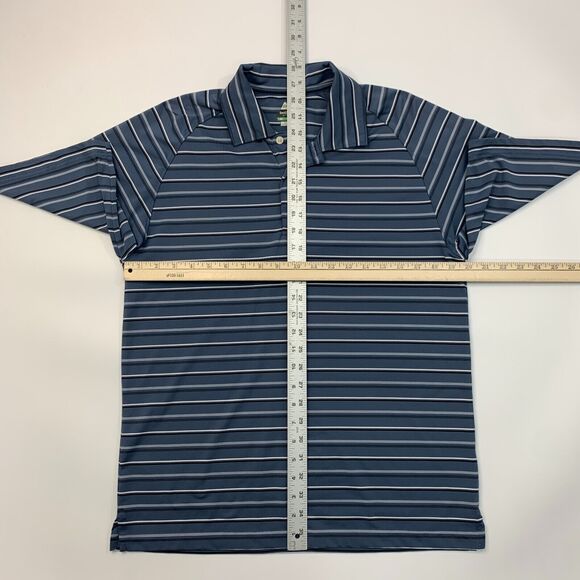 Bolle Polo Shirt Mens S Small Blue Striped Short Sleeve Active Performance Golf - Picture 6 of 10
